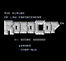 RoboCop (Europe) Title Screen